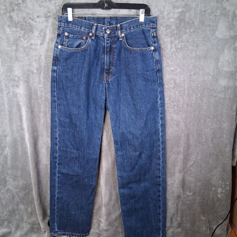 Levis 550 Relaxed Fit Blue Dark Stone Wash Mens 32x32 Inseam 31 Dated 2014‎